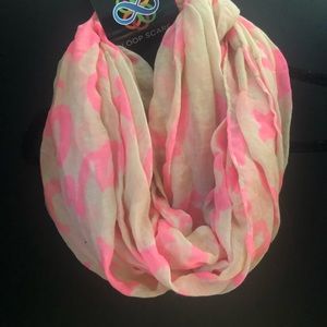 Pink and Cream Loop Scarf